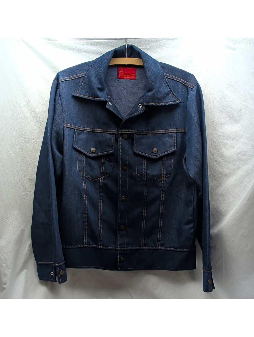 Kings Road Men's Blue Denim Jacket, Regular Size M, Denim Fabric, Sears 15-15.5